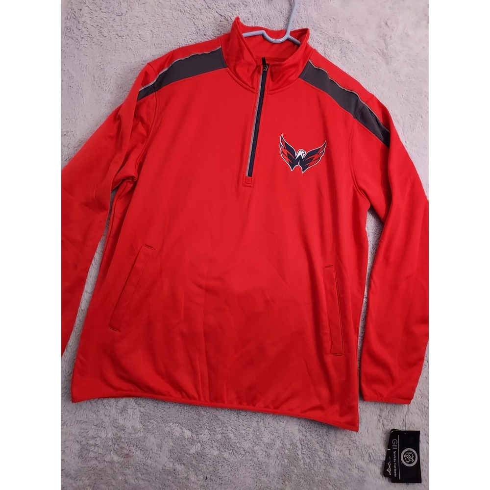 NEW Washington Capitals Jacket Mens XL GIII Sports Carl Banks Embroidered Fleece